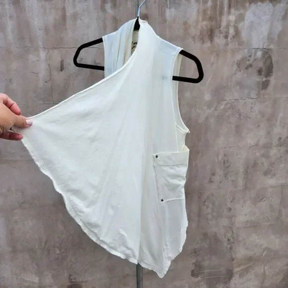 Raw earth wild sky organic cotton slouchy vest - Picture 5 of 7